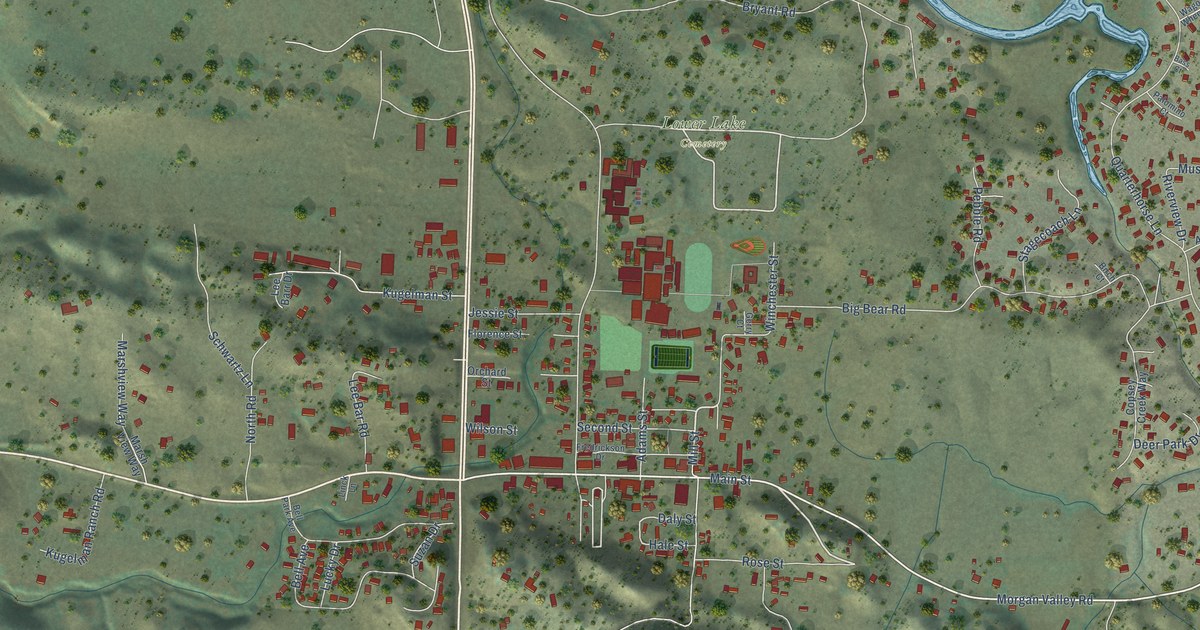 Map of Lower Lake, California in 2026