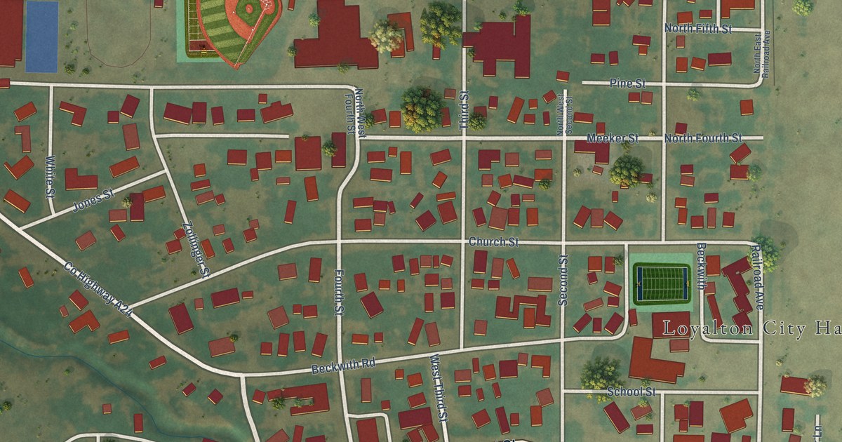 Map of Loyalton, California in 2026