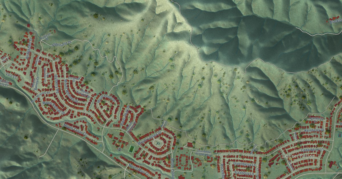 Map of Lucas Valley-Marinwood, California in 2026