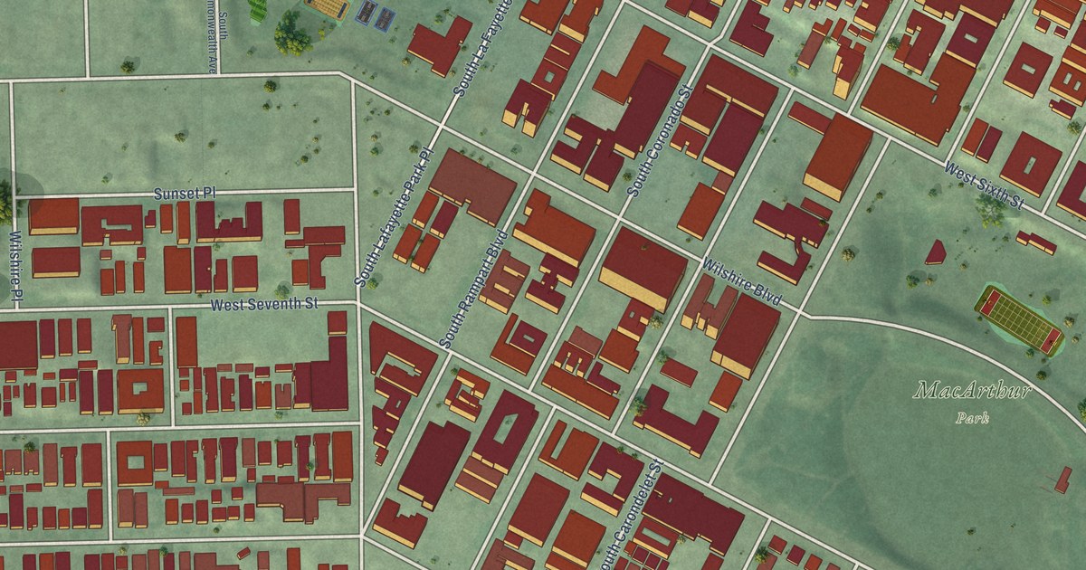 Map of MacArthur Park, California in 2026