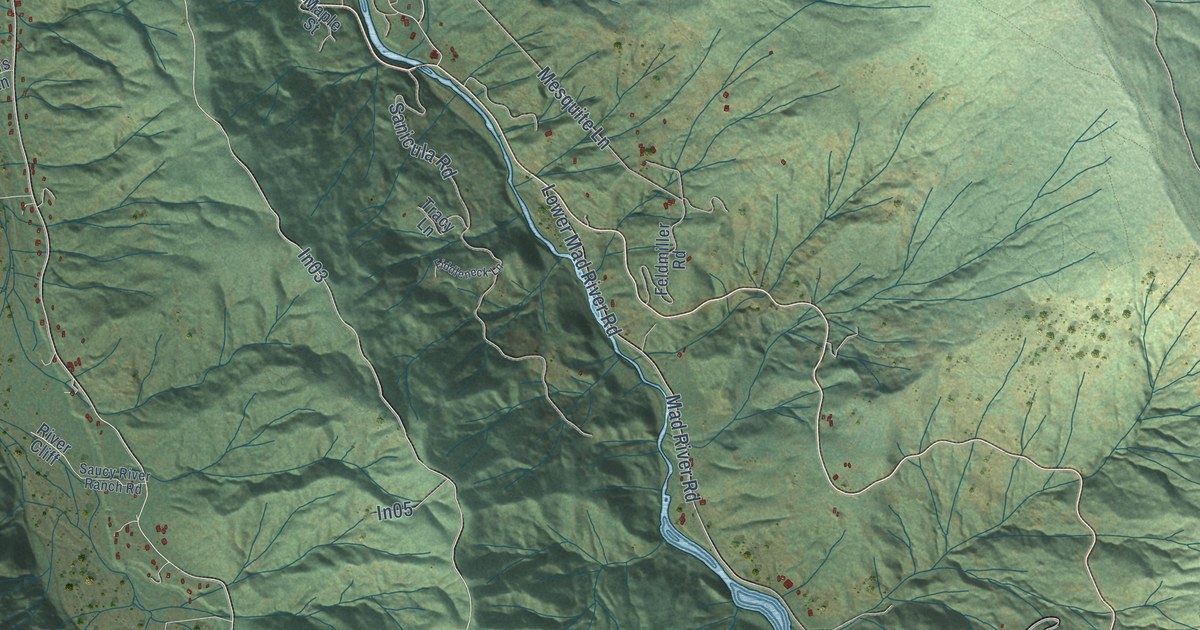 Map of Mad River, California in 2026