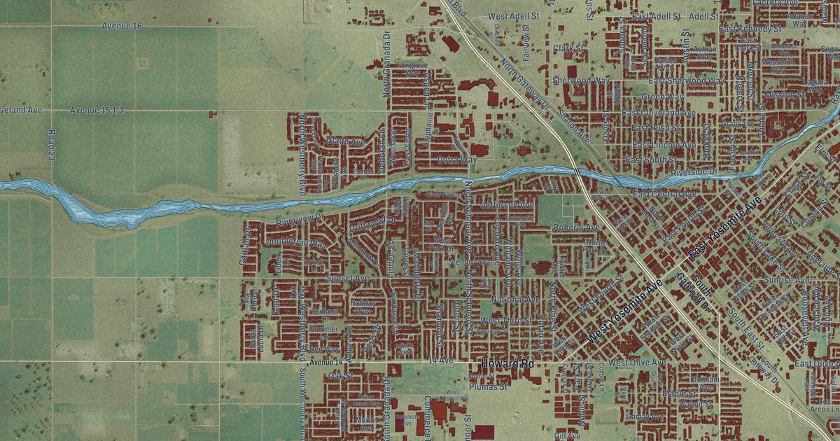 Map of Madera, California in 2026