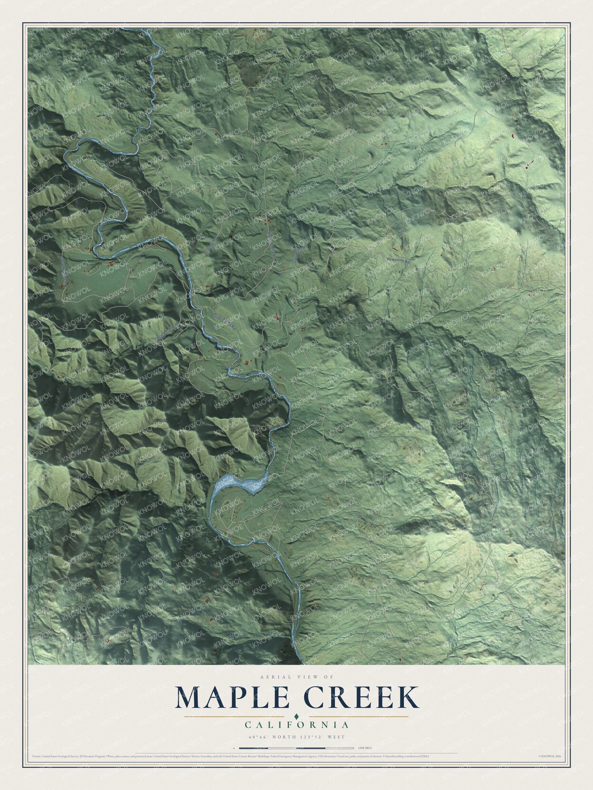 Watermarked full-map preview of Maple Creek, California