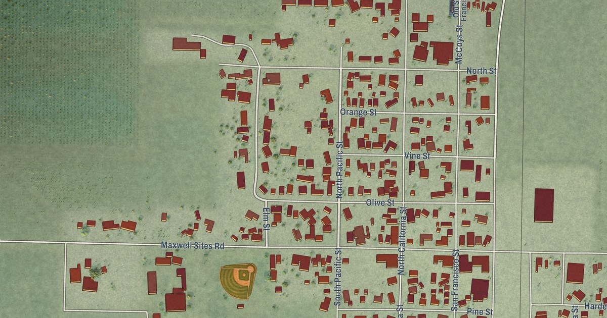 Map of Maxwell, California in 2026