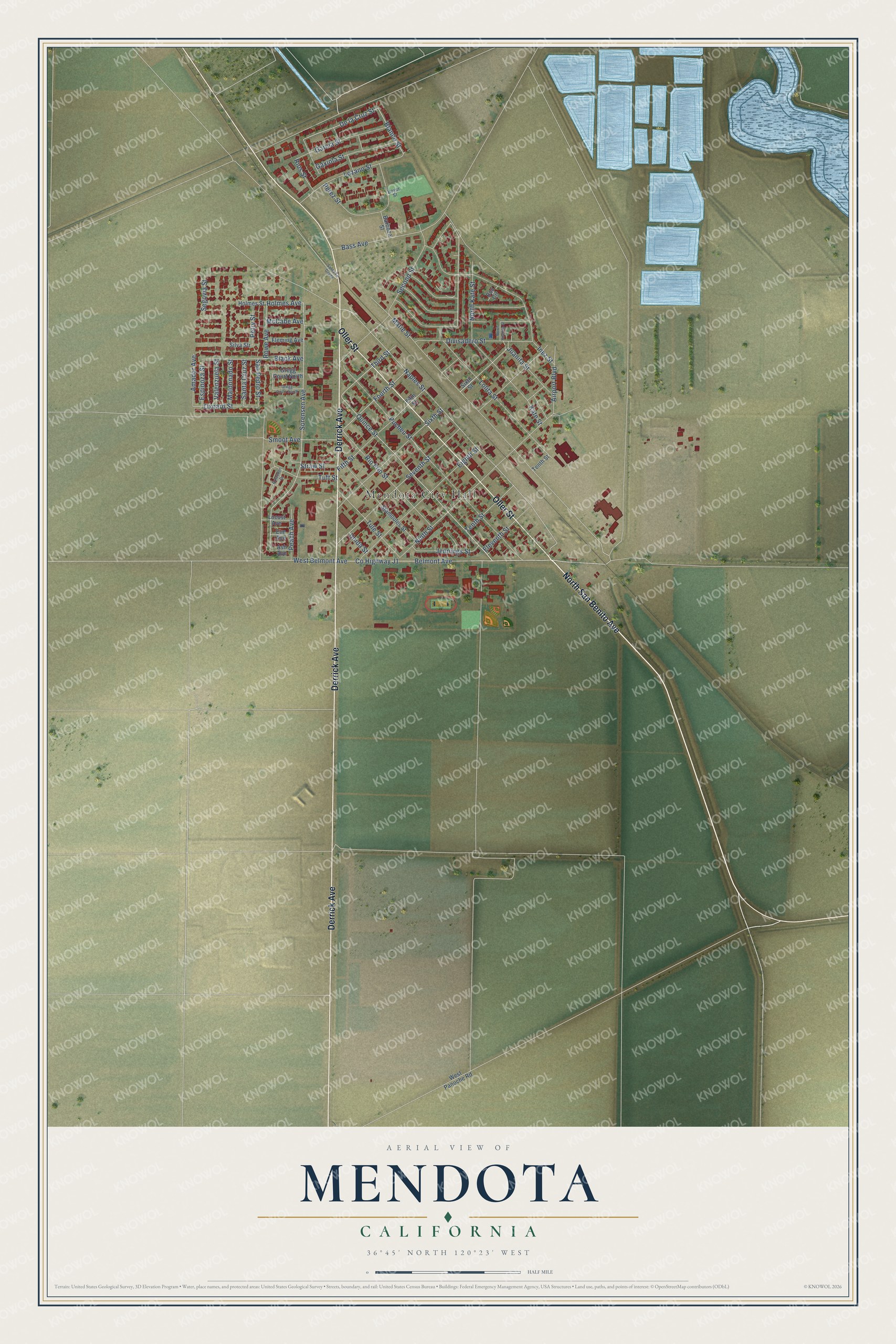 Watermarked full-map preview of Mendota, California