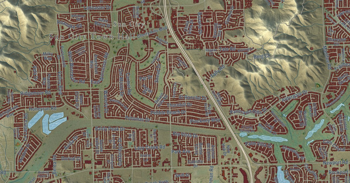 Map of Menifee, California in 2026