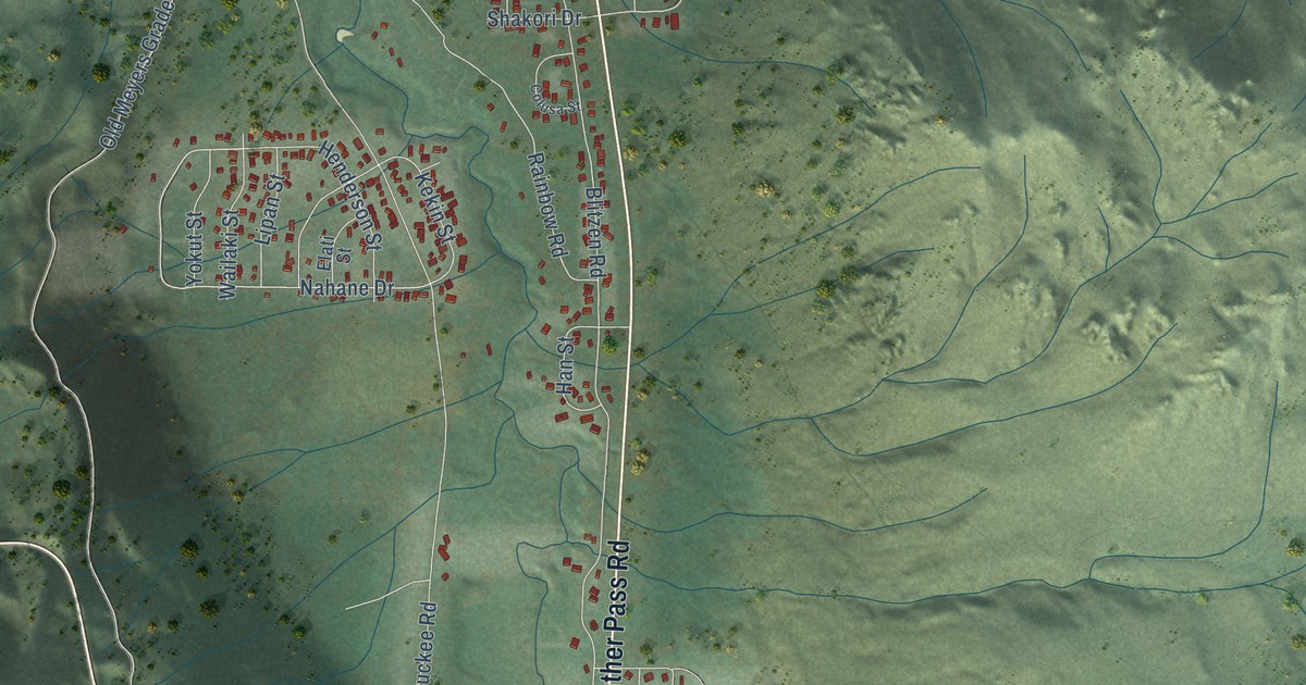 Map of Meyers, California in 2026