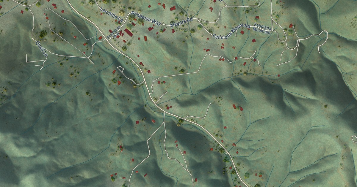 Map of Midpines, California in 2026