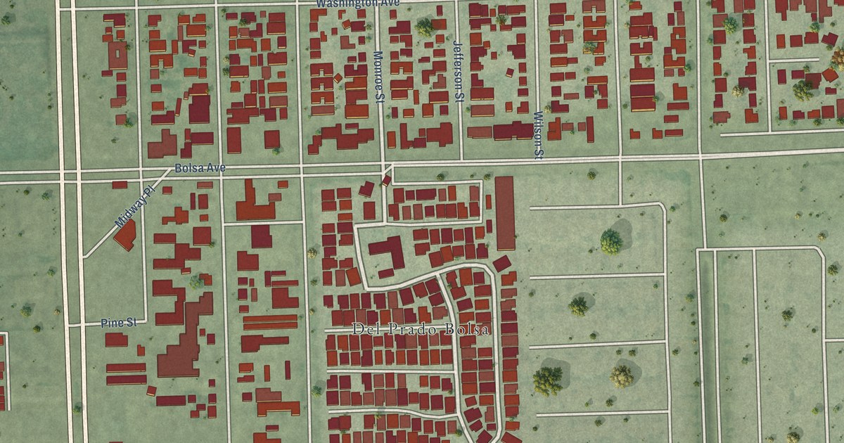 Map of Midway City, California in 2026
