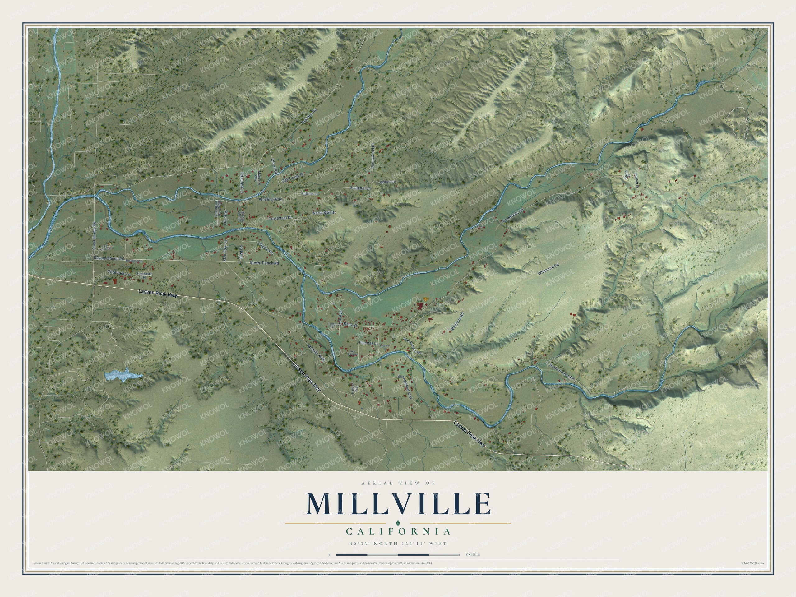 Watermarked full-map preview of Millville, California