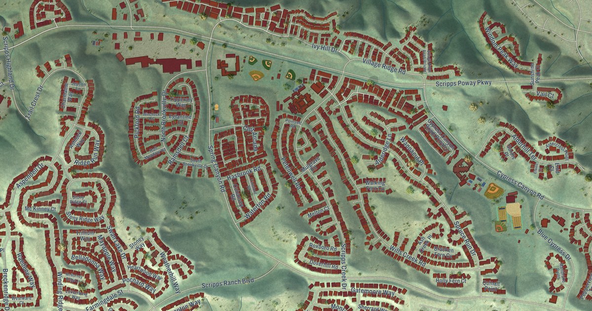 Map of Miramar Ranch North, California in 2026