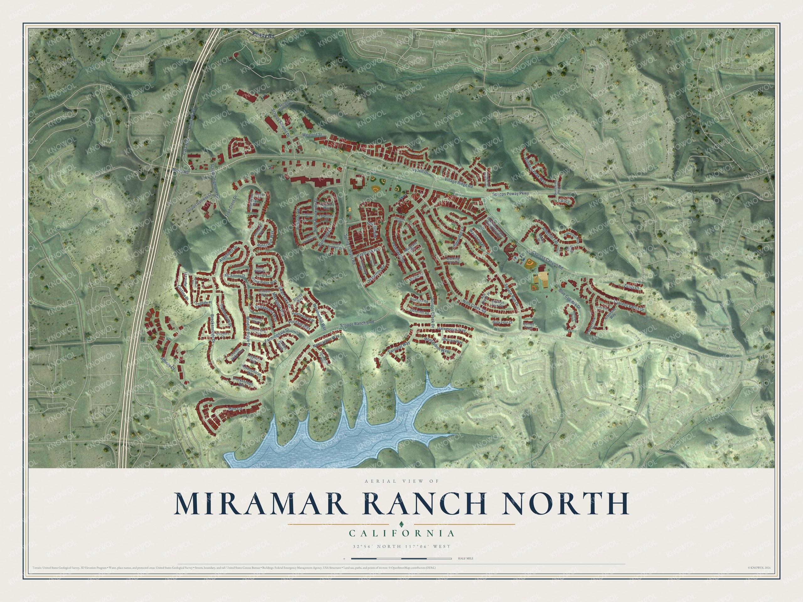 Watermarked full-map preview of Miramar Ranch North, California