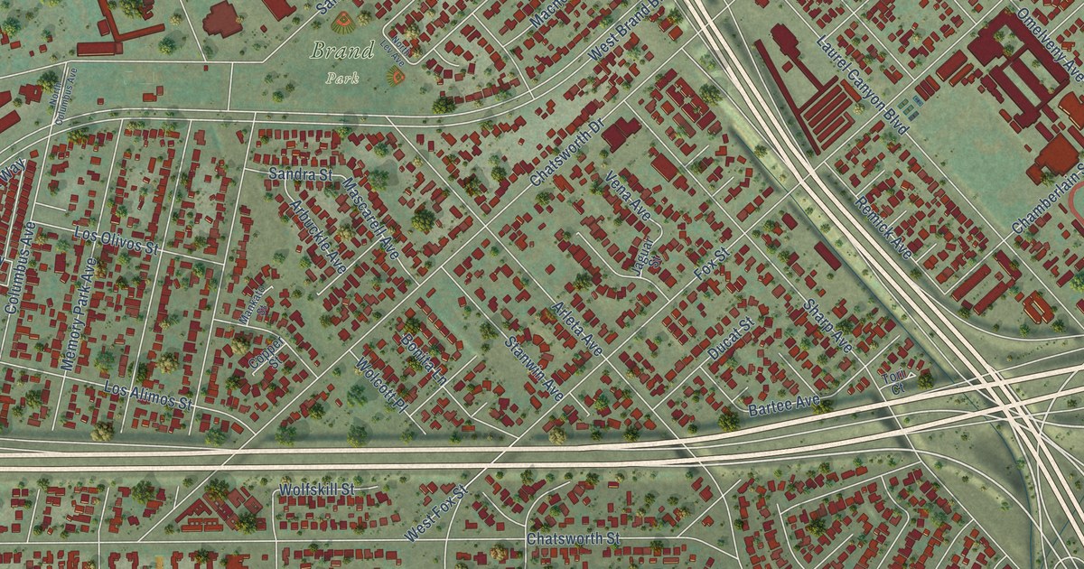 Map of Mission Hills, California in 2026