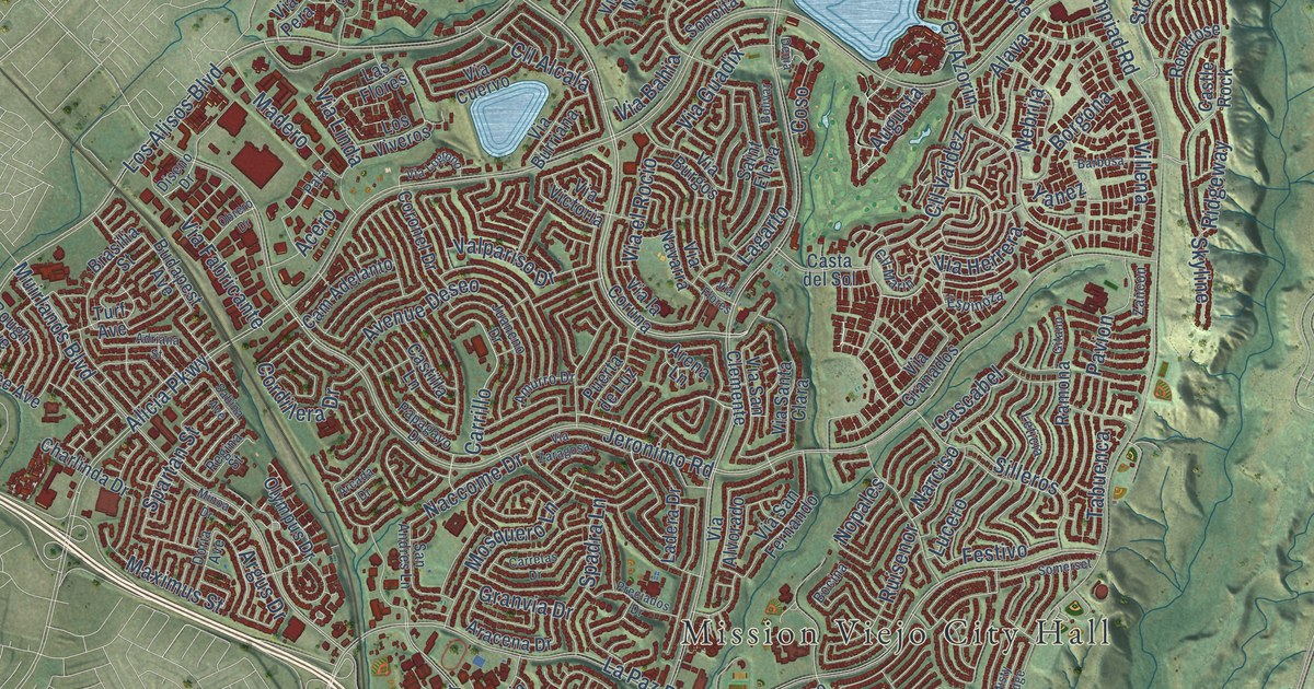 Map of Mission Viejo, California in 2026
