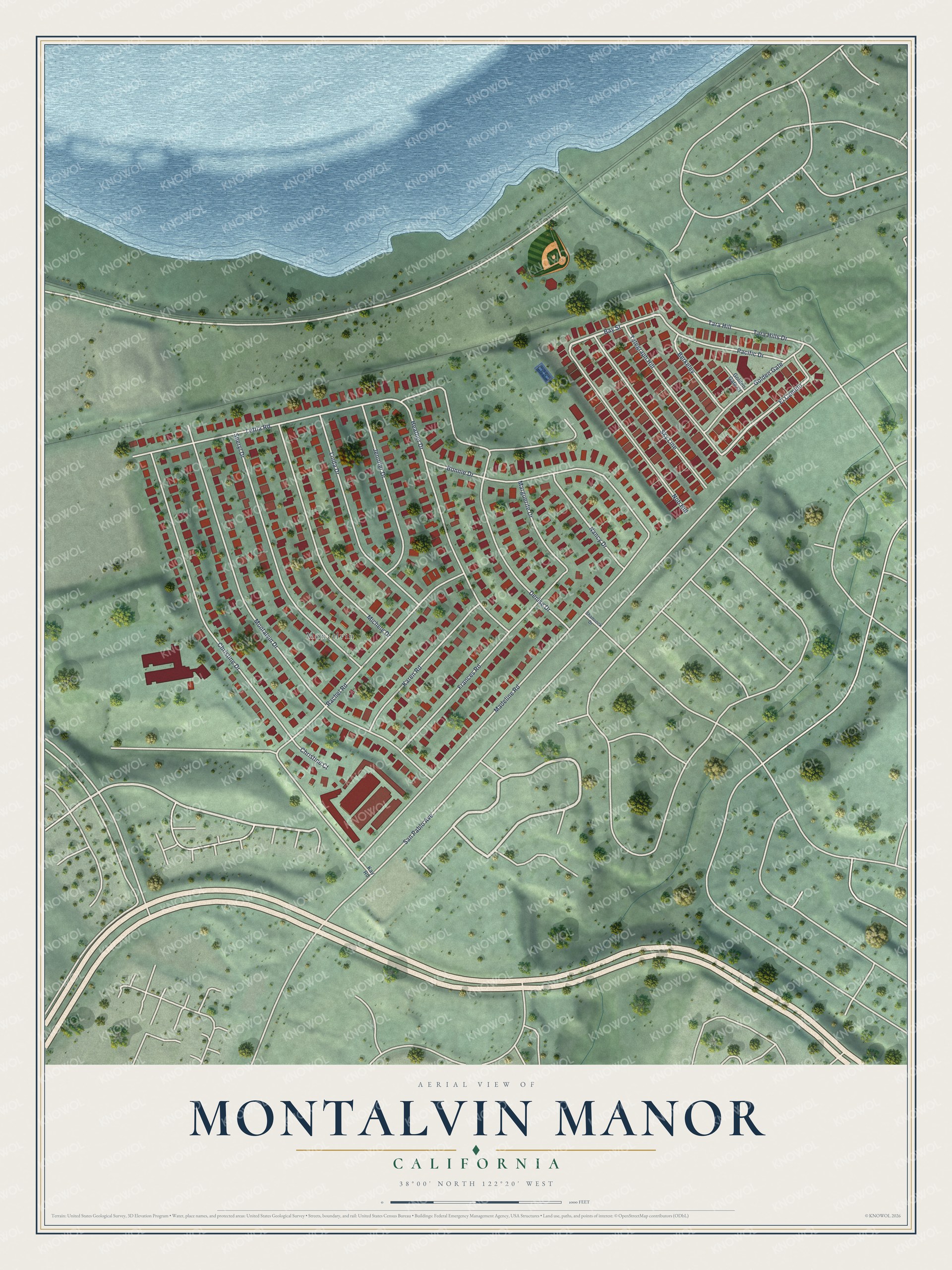 Watermarked full-map preview of Montalvin Manor, California