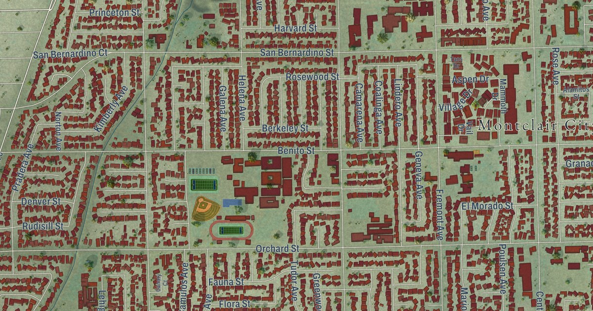 Map of Montclair, California in 2026