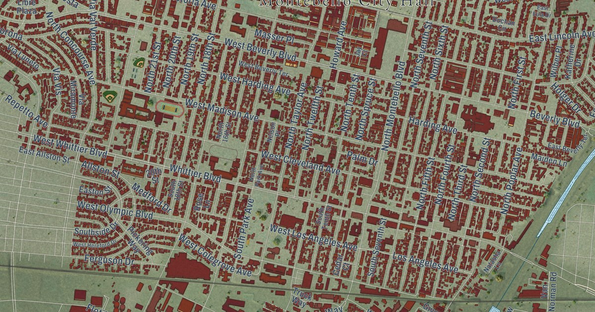 Map of Montebello, California in 2026