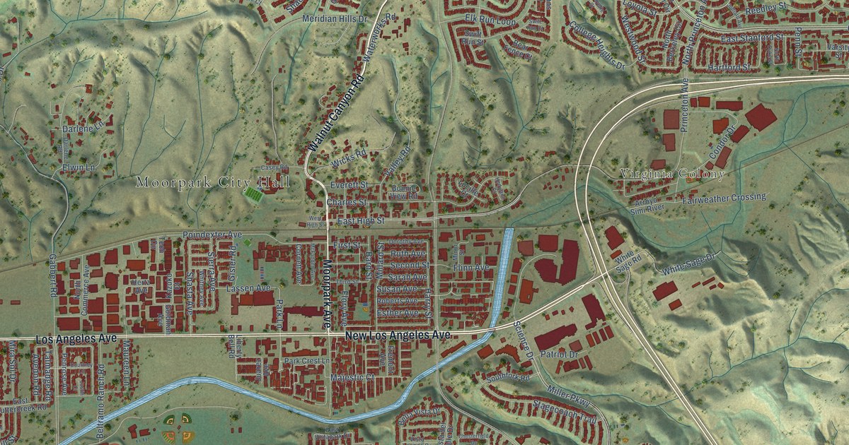 Map of Moorpark, California in 2026