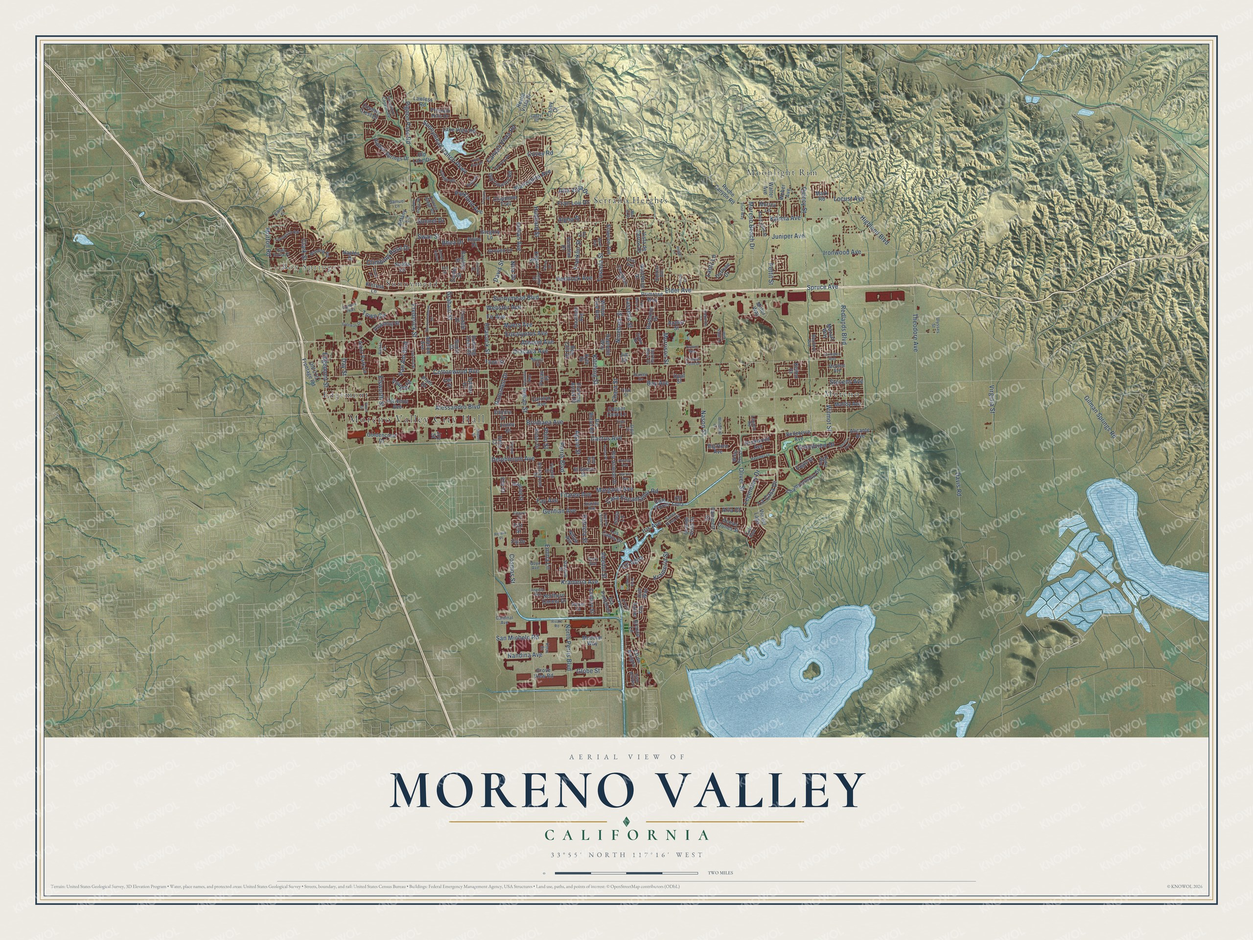 Watermarked full-map preview of Moreno Valley, California