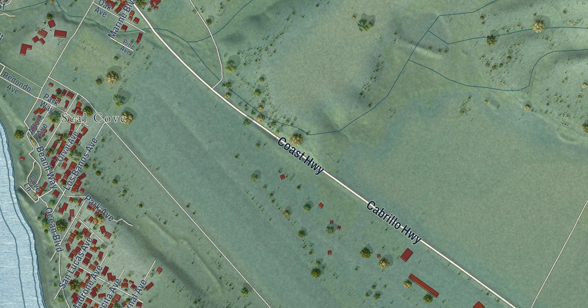 Map of Moss Beach, California in 2026