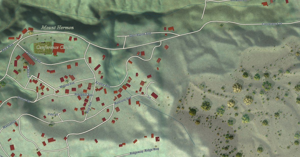 Map of Mount Hermon, California in 2026