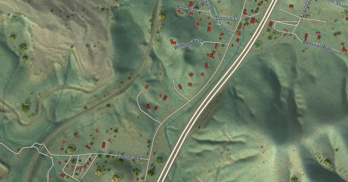 Map of Mountain Gate, California in 2026