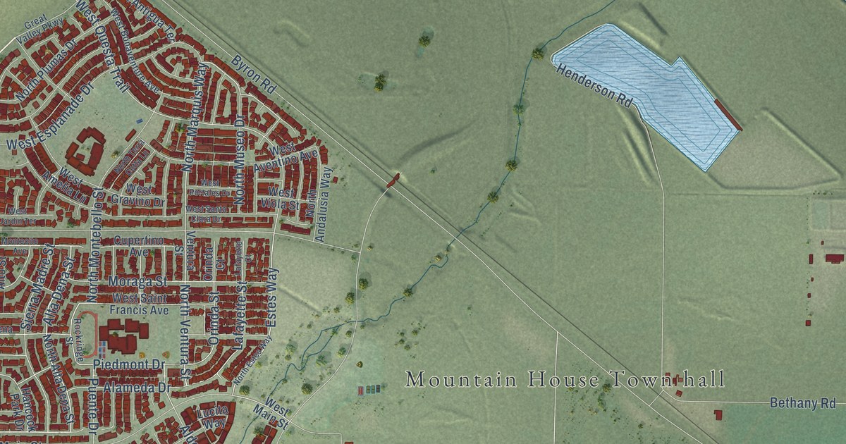 Map of Mountain House, California in 2026
