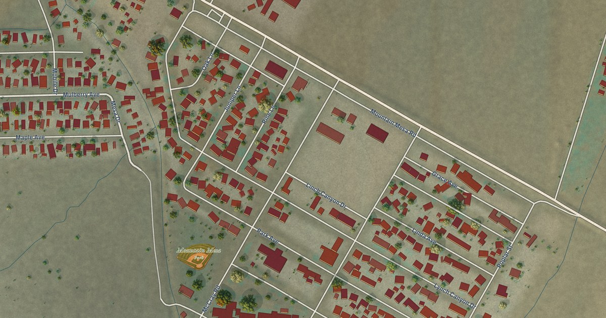 Map of Mountain Mesa, California in 2026