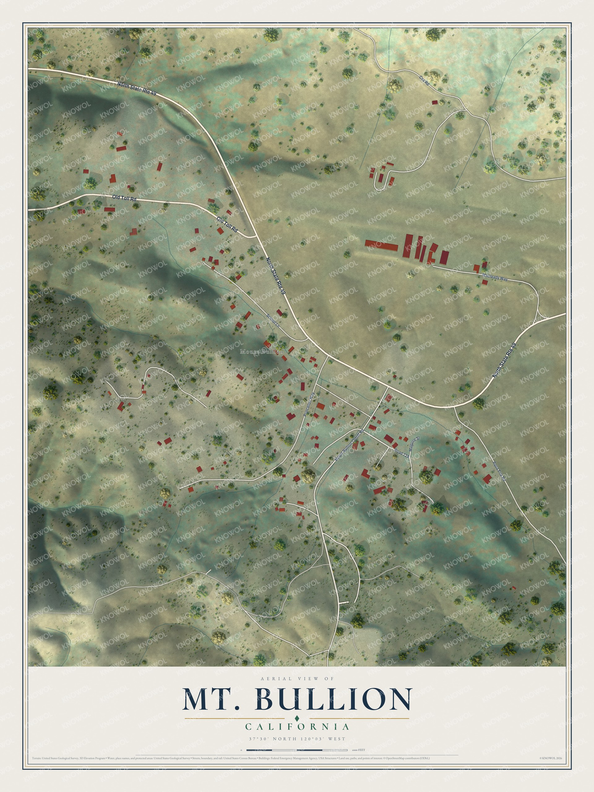 Watermarked full-map preview of Mt. Bullion, California