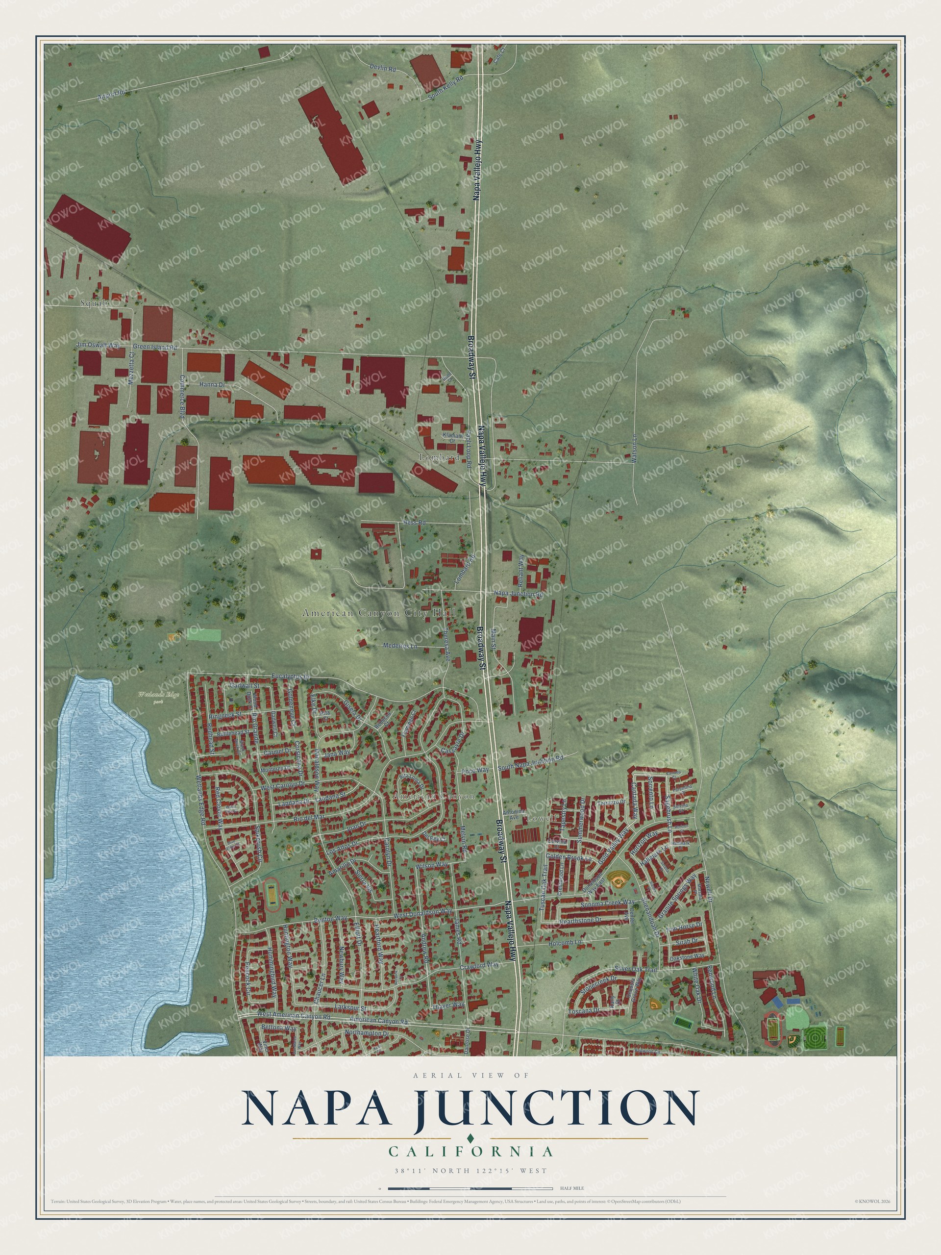 Watermarked full-map preview of Napa Junction, California