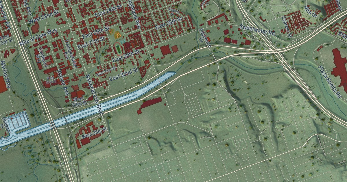 Map of National City, California in 2026