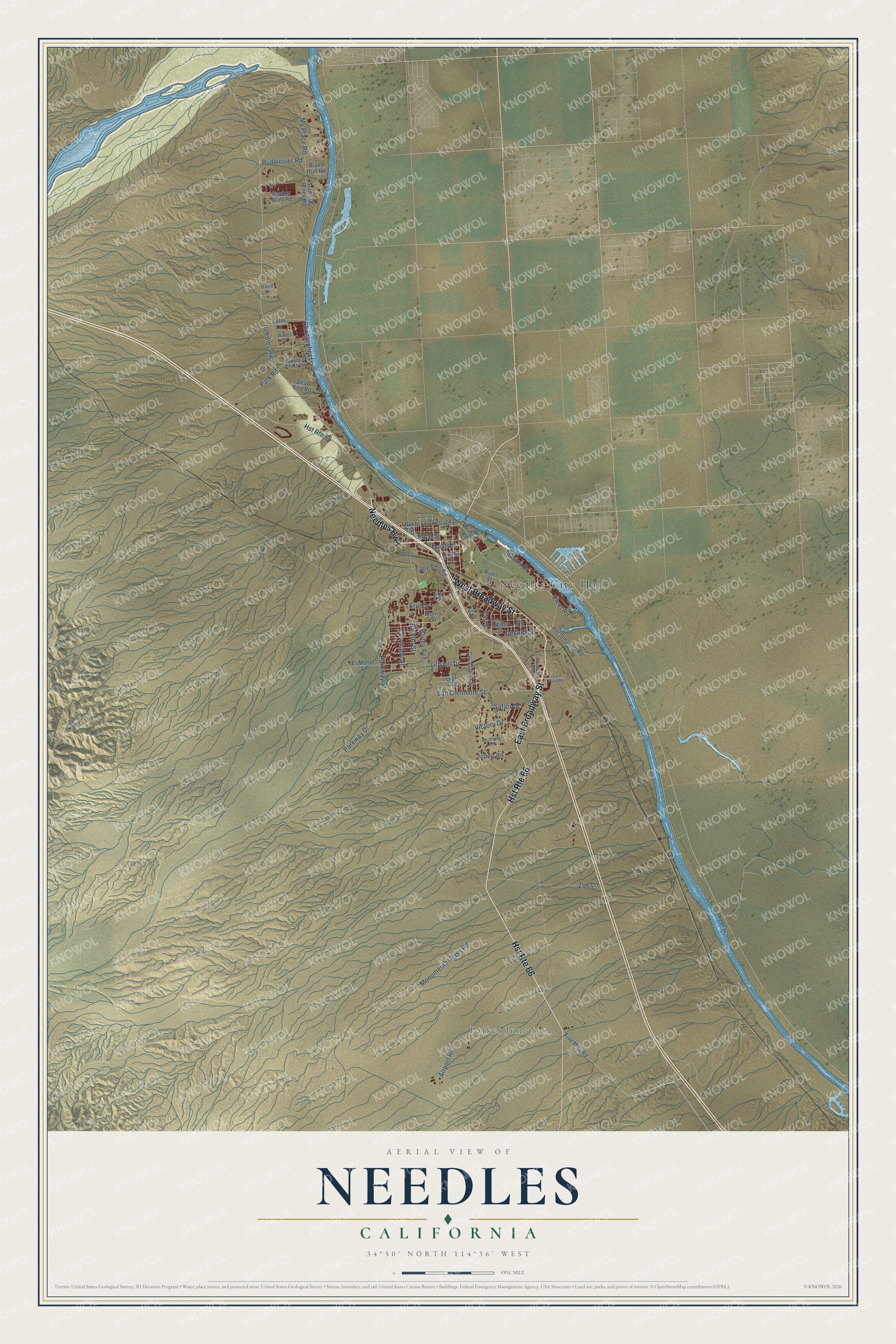 Watermarked full-map preview of Needles, California