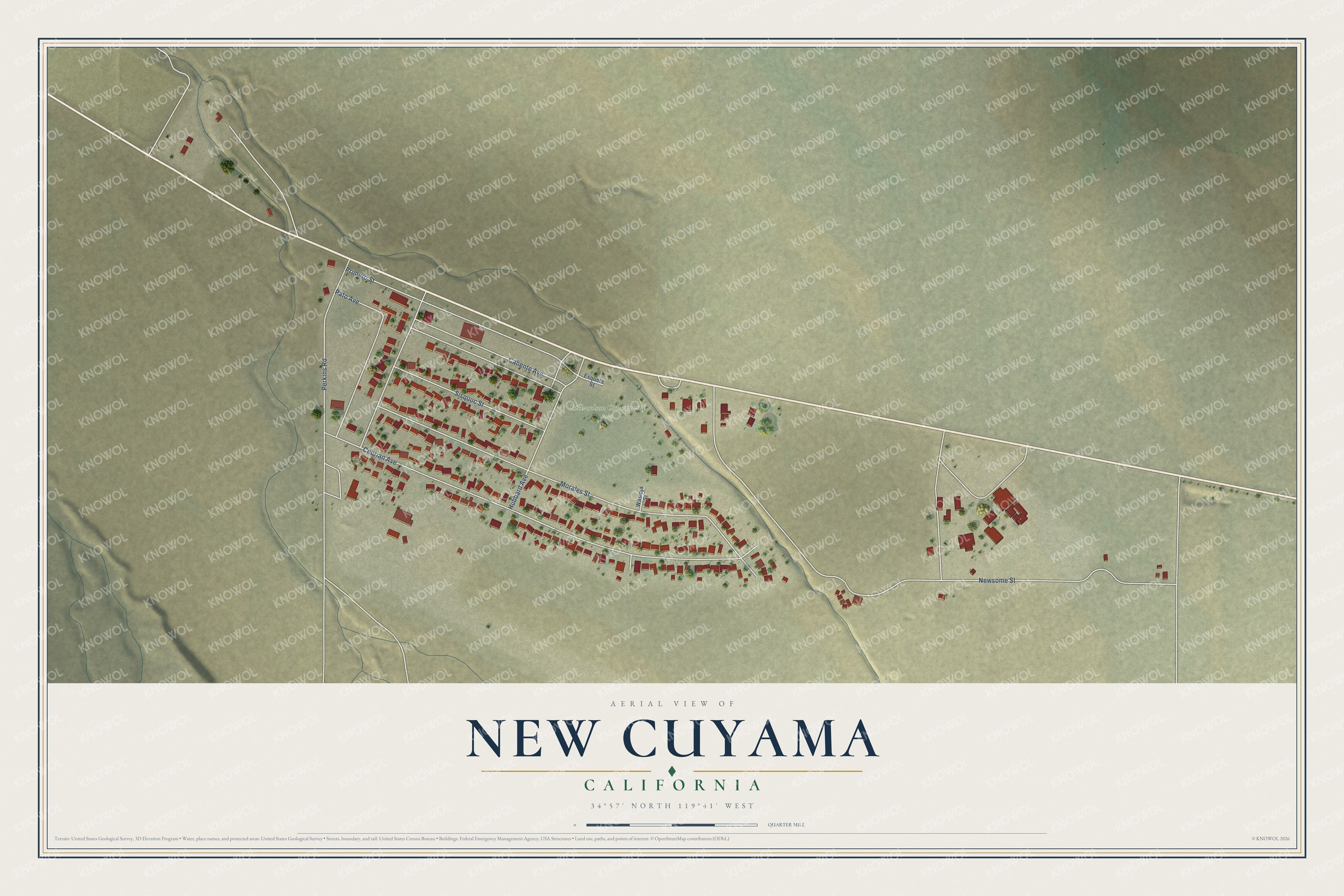Watermarked full-map preview of New Cuyama, California