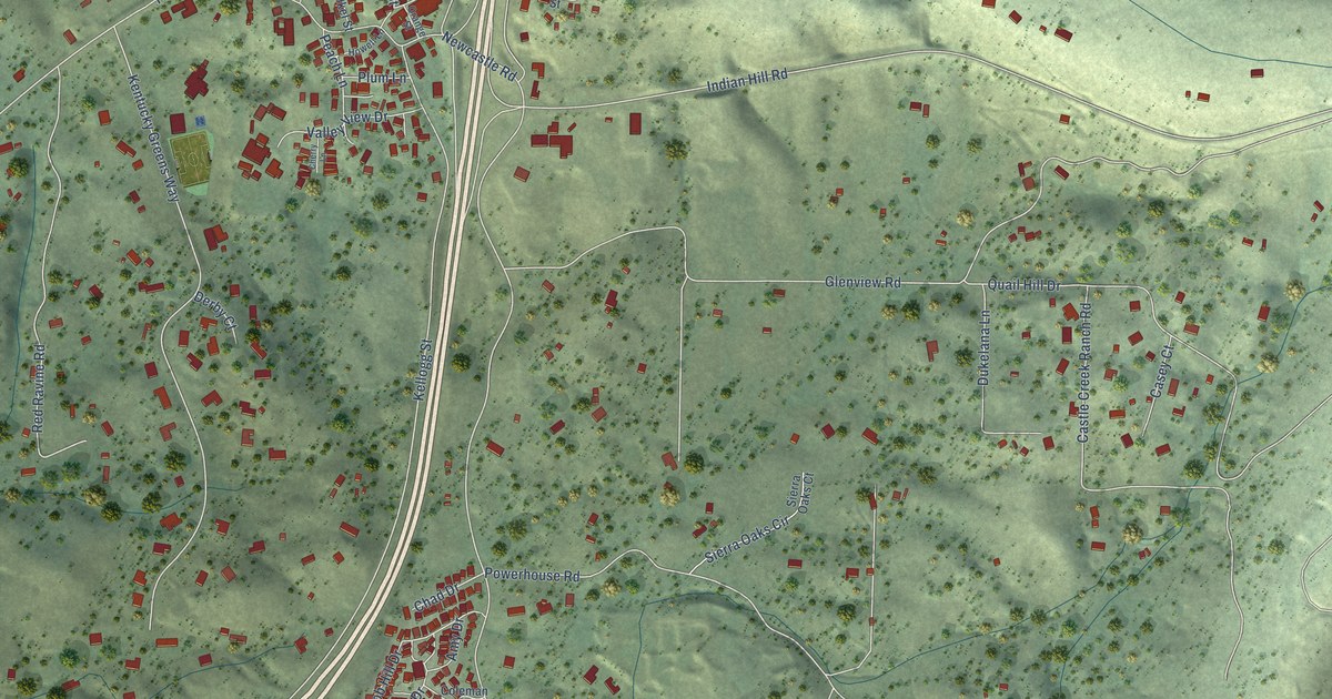 Map of Newcastle, California in 2026