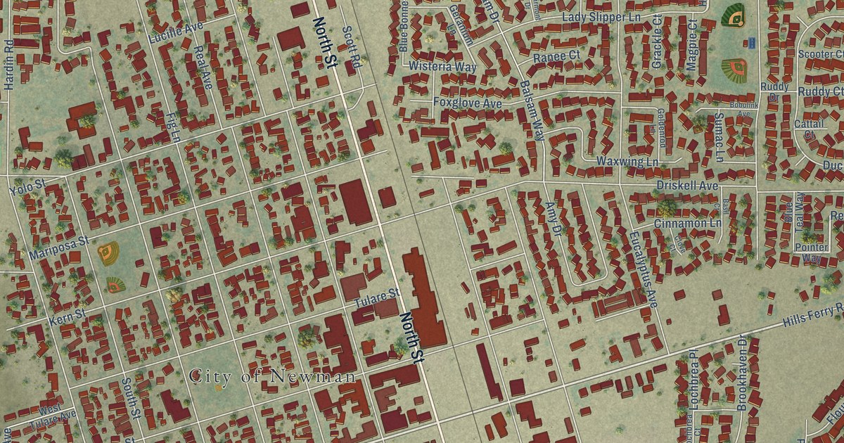 Map of Newman, California in 2026