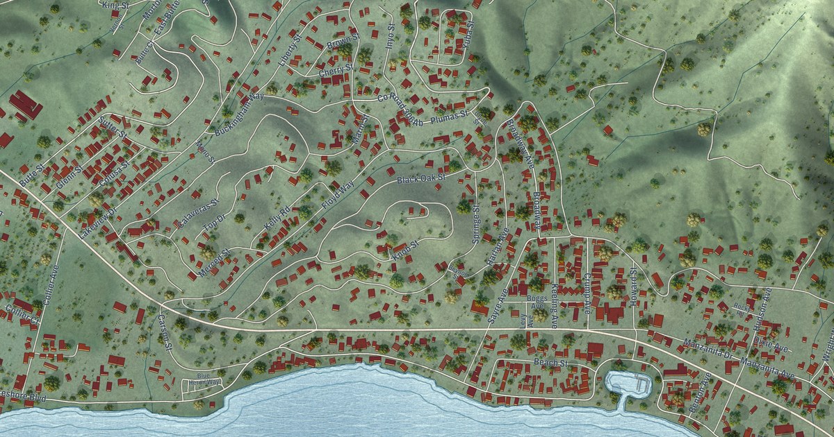 Map of Nice, California in 2026