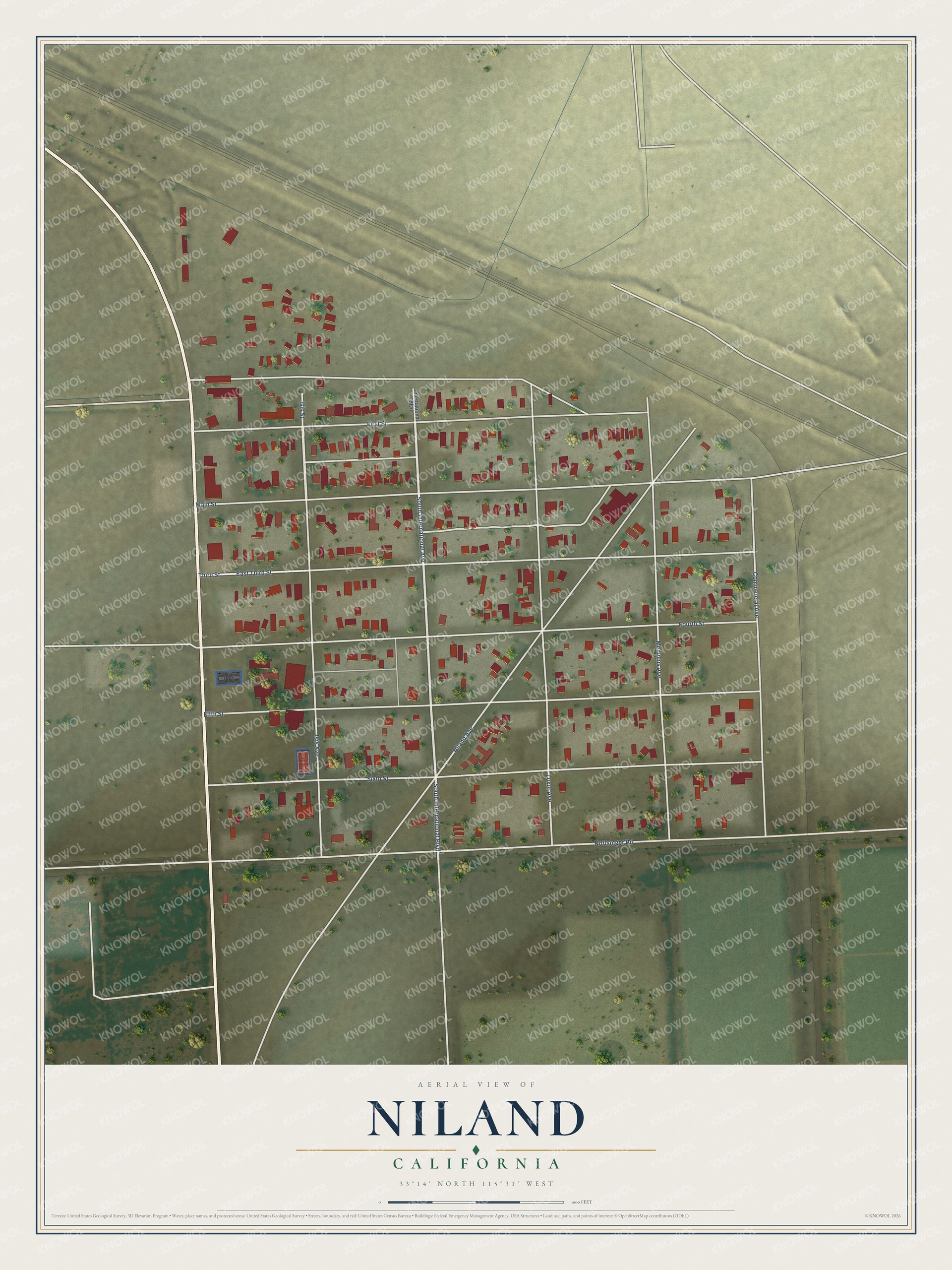 Watermarked full-map preview of Niland, California