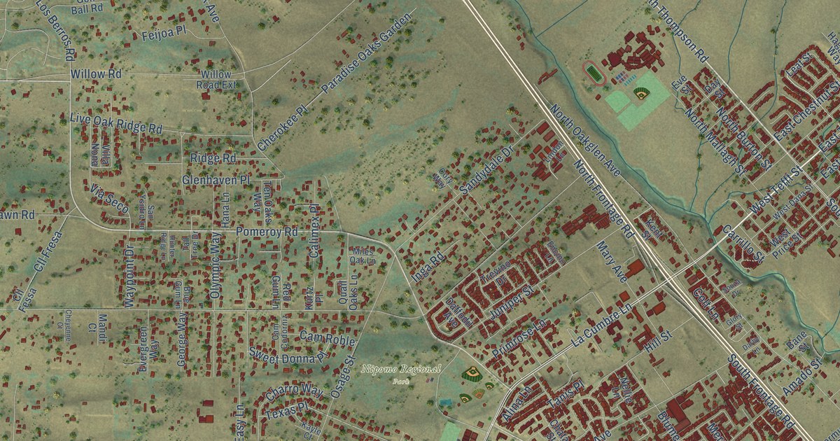 Map of Nipomo, California in 2026