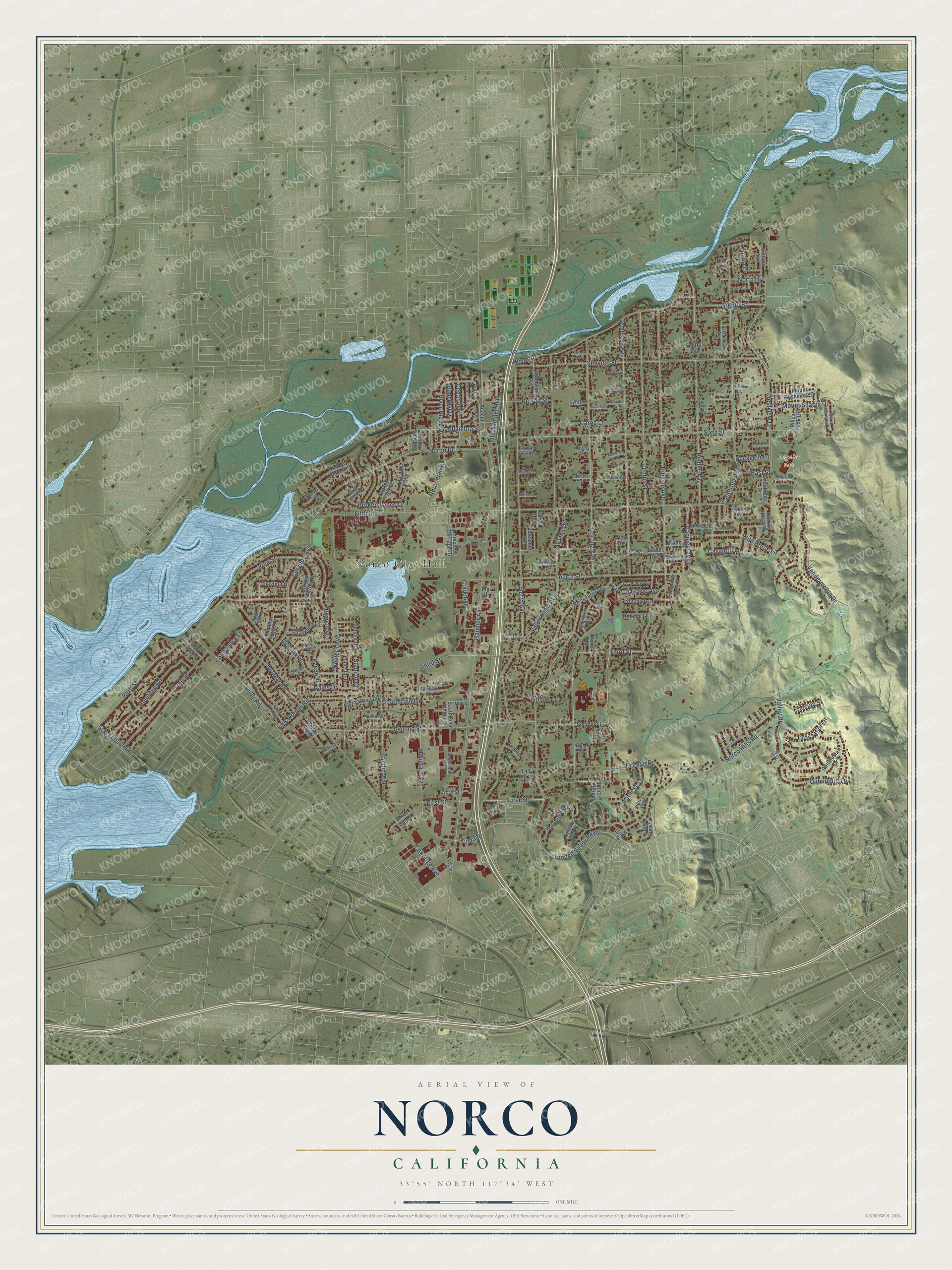 Watermarked full-map preview of Norco, California