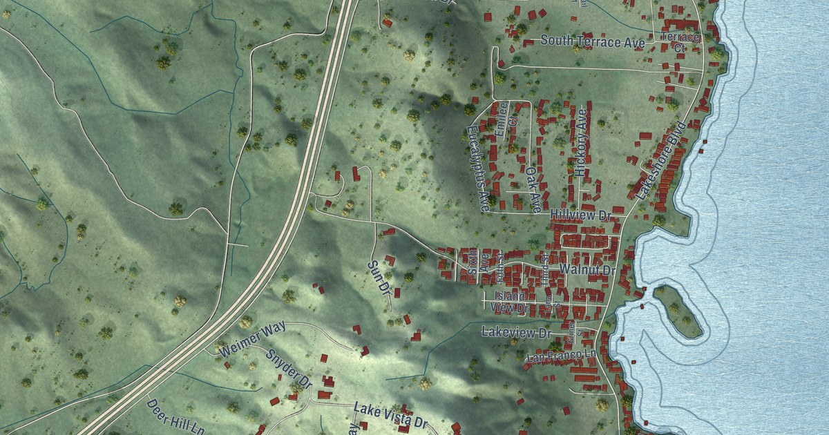 Map of North Lakeport, California in 2026
