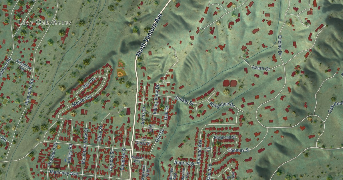 Map of Oak View, California in 2026