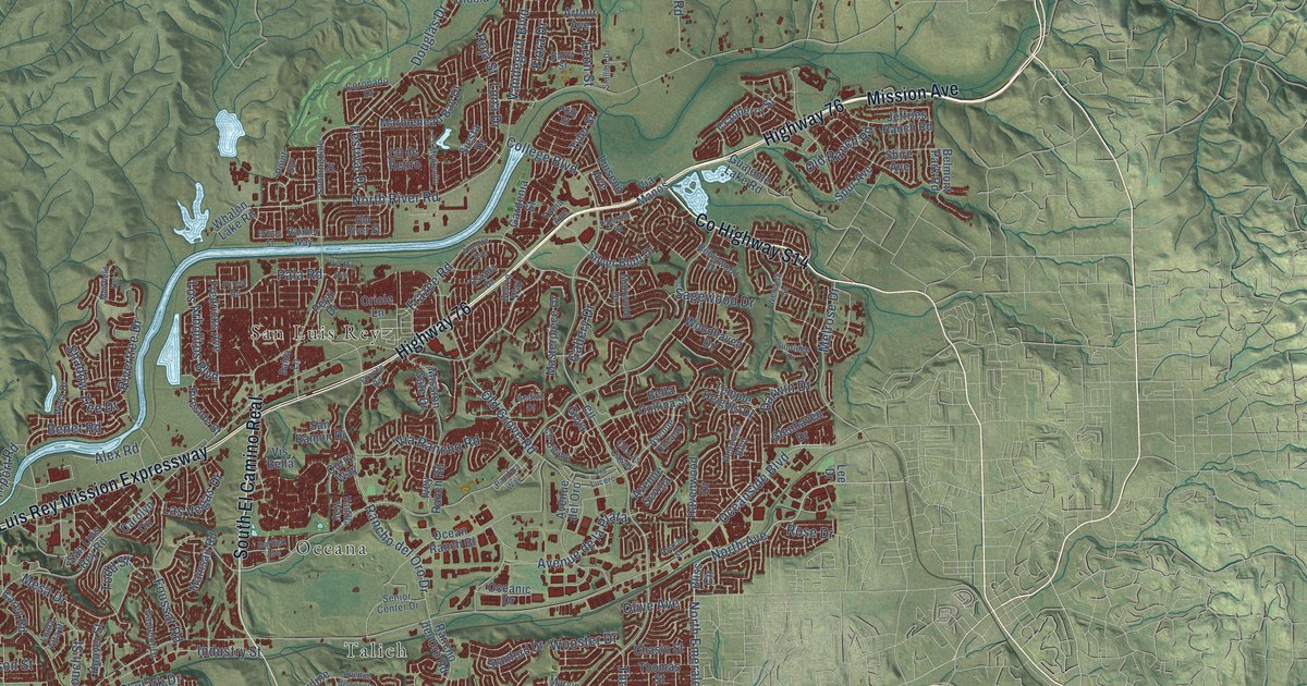 Map of Oceanside, California in 2026