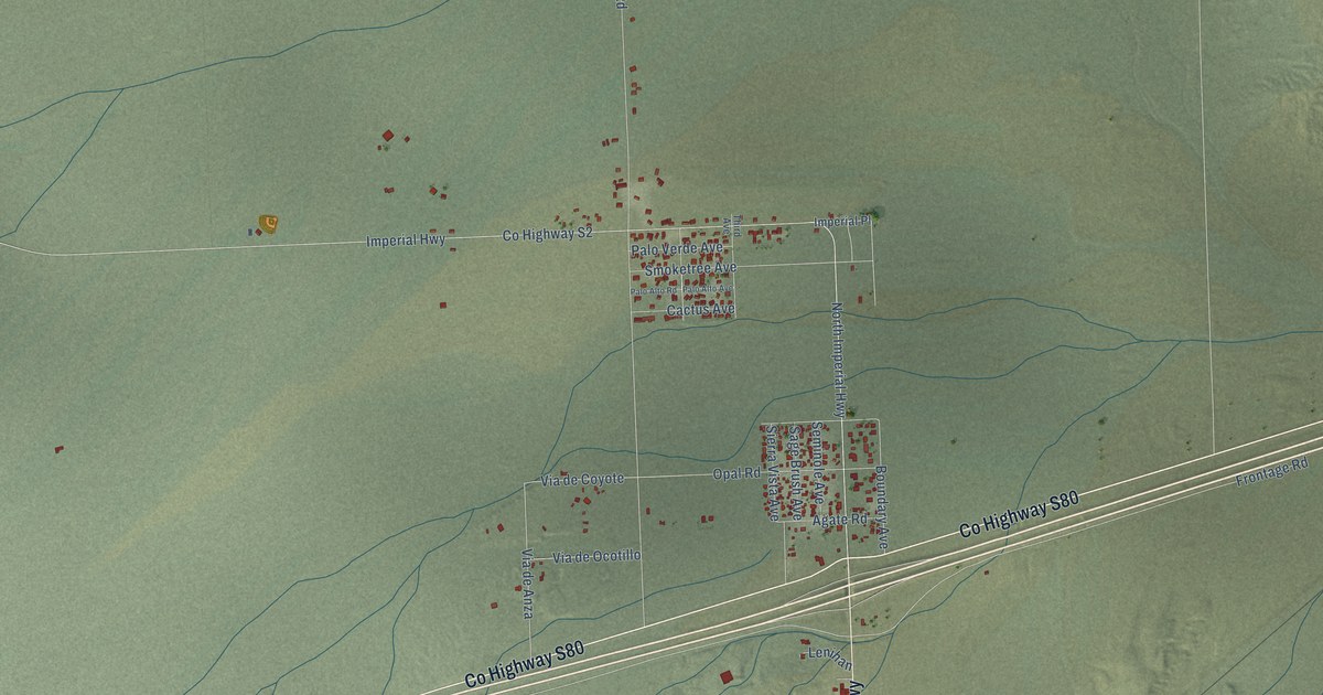 Map of Ocotillo, California in 2026