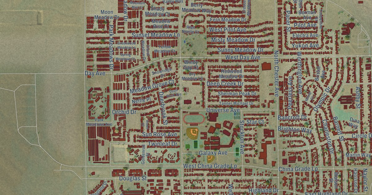 Map of Oildale, California in 2026