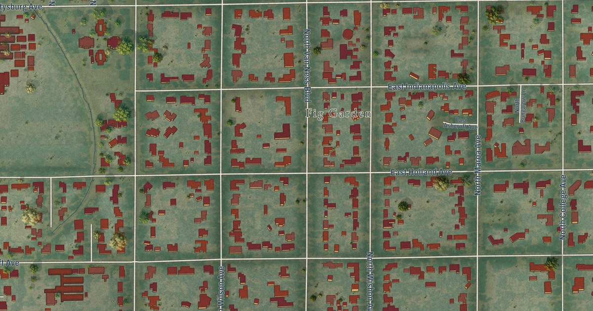 Map of Old Fig Garden, California in 2026
