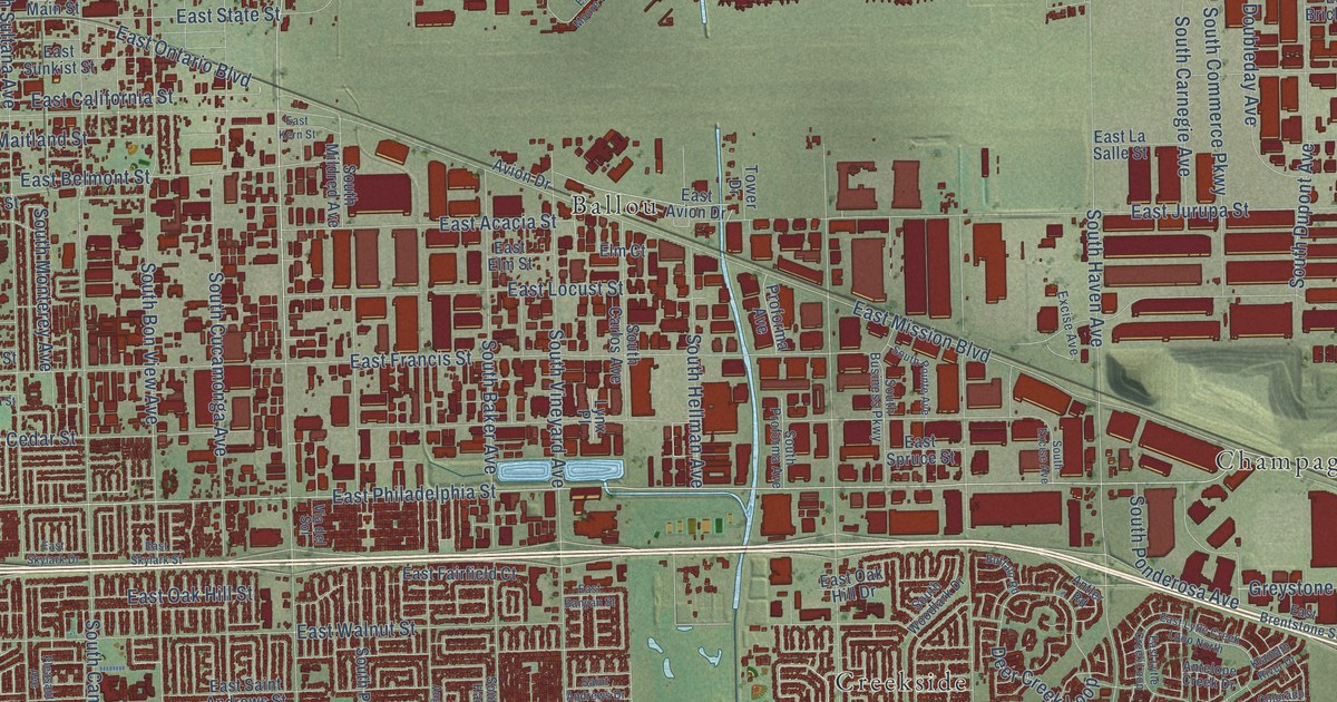 Map of Ontario, California in 2026