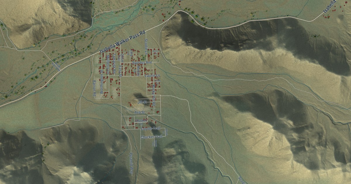 Map of Onyx, California in 2026