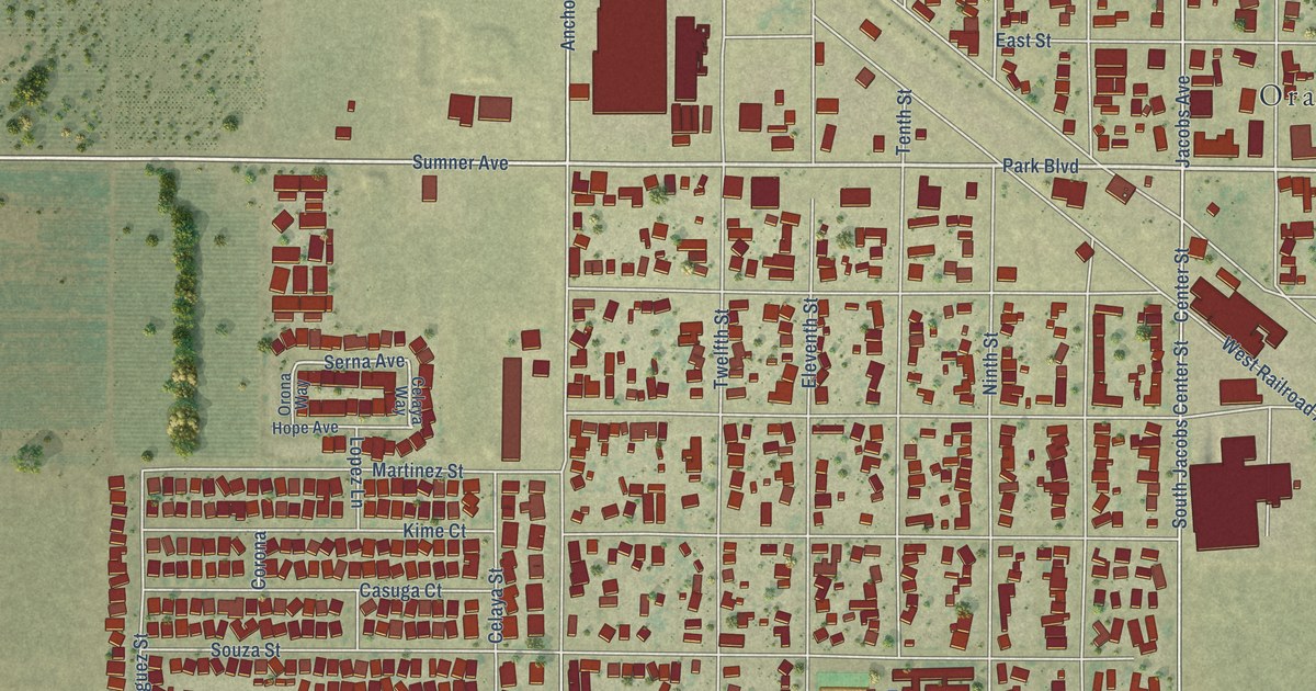 Map of Orange Cove, California in 2026
