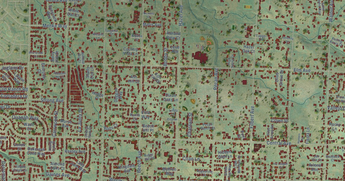 Map of Orangevale, California in 2026