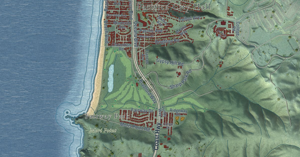 Map of Pacifica, California in 2026